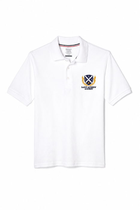 Embroidered Shirt, Saint Andrew Academy, Boys White