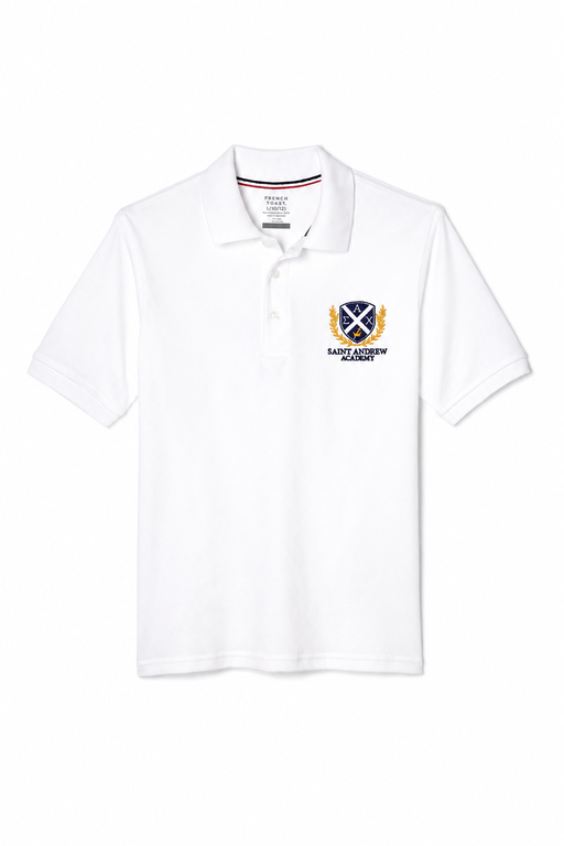 Embroidered Shirt, Saint Andrew Academy, Boys White