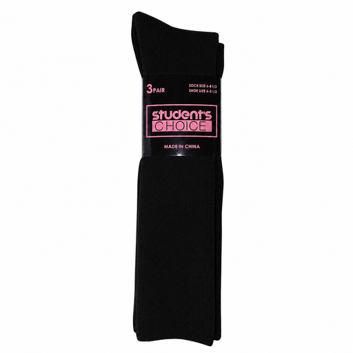 Students Choice, Black Socks, 3 Pair