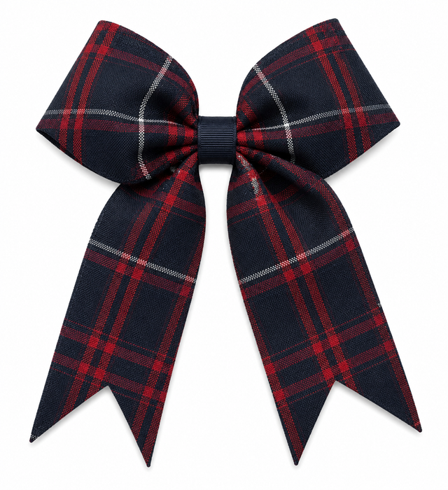 Large Hair Bow, Plaid 36