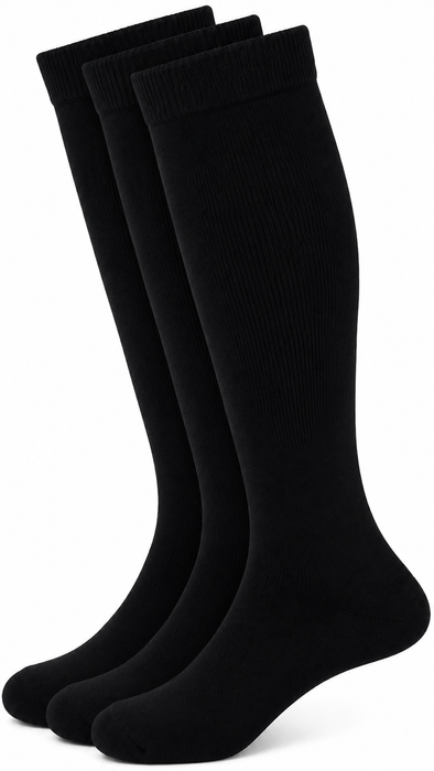 Students Choice, Girls Black Heavy Knit Knee, 3 Pack