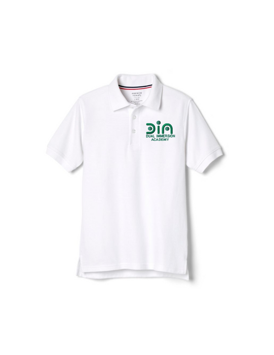 Polo Youth Unisex DIA Logo S/S Hunter Green & White k-6