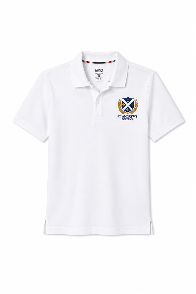 Embroidered Shirt, Saint Andrew Academy, Boys White