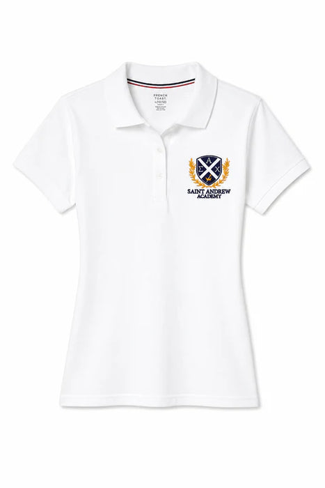 Embroidered Shirt, Saint Andrew Academy, Women's White