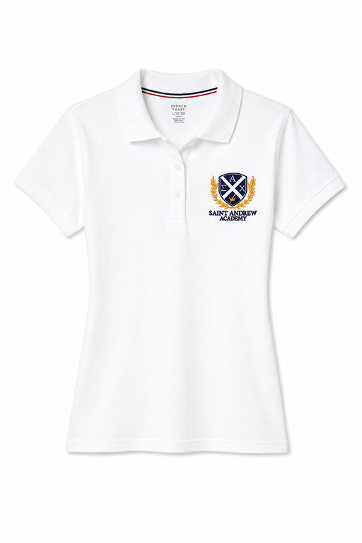 Embroidered Shirt, Saint Andrew Academy, Girls White