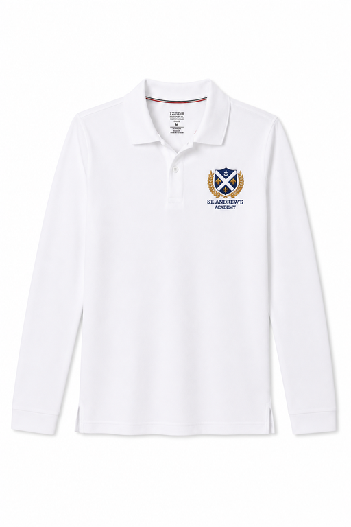 Embroidered Shirt, Saint Andrew Academy, Boys L/S White