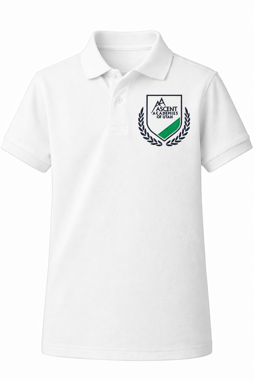 Embroidered Shirt, Ascent Academy, White