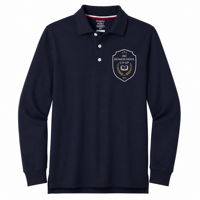 Navy Polo, IBCC, Unisex L/S