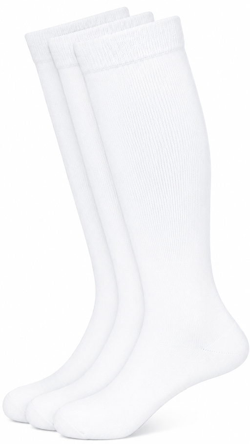 Students Choice, Girls White Heavy Knit Knee, 3 Pack