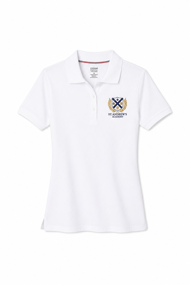 Embroidered Shirt, Saint Andrew Academy, Girls White