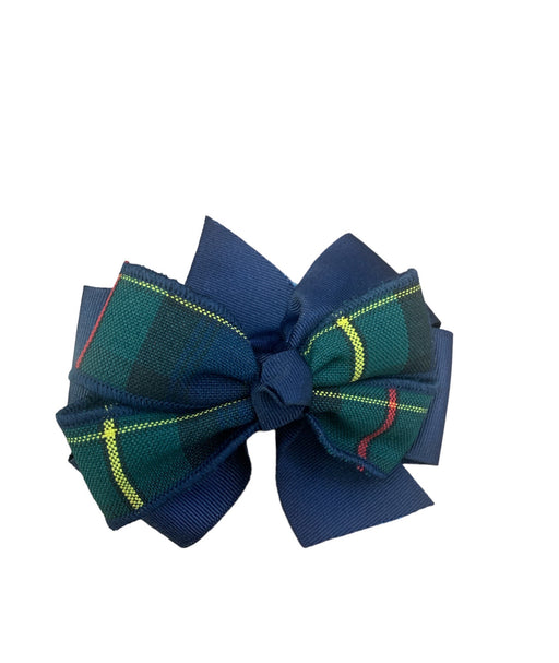 Hairbow Plaid Large Four-Loop Bow w/Plaid #83