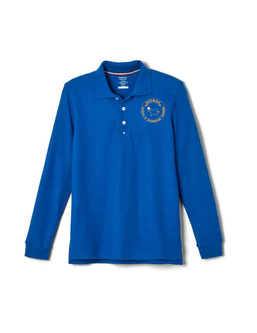Polo Youth Unisex Beehive Logo L/S Royal Blue & Gold K-5th grade
