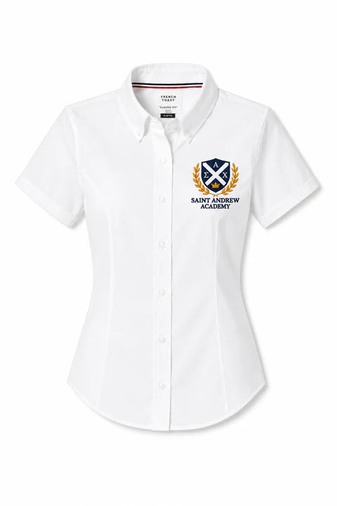 Embroidered Oxford, Saint Andrew Academy, Women's White