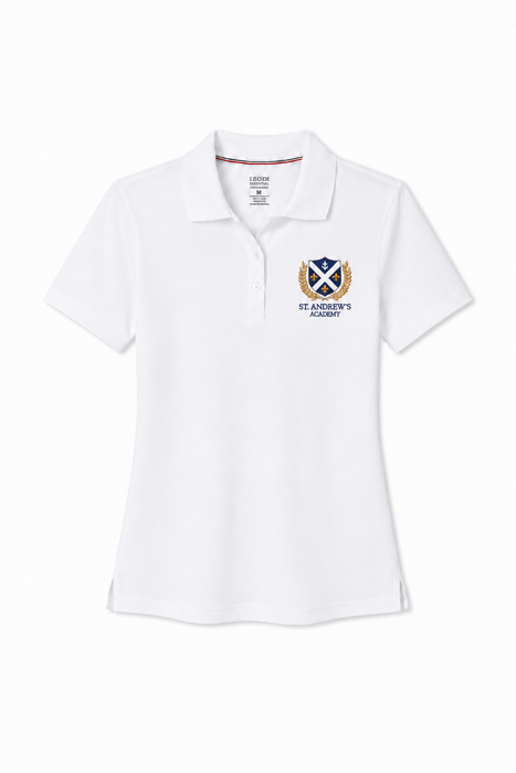 Embroidered Shirt, Saint Andrew Academy, Girls White