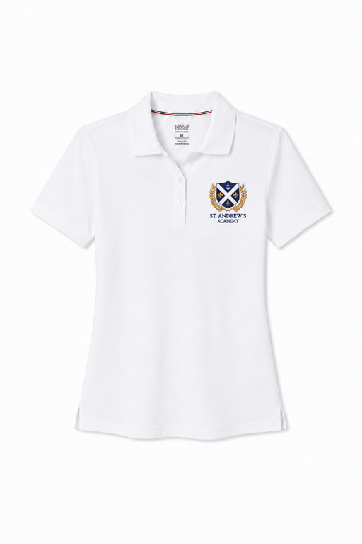 Embroidered Shirt, Saint Andrew Academy, Girls White
