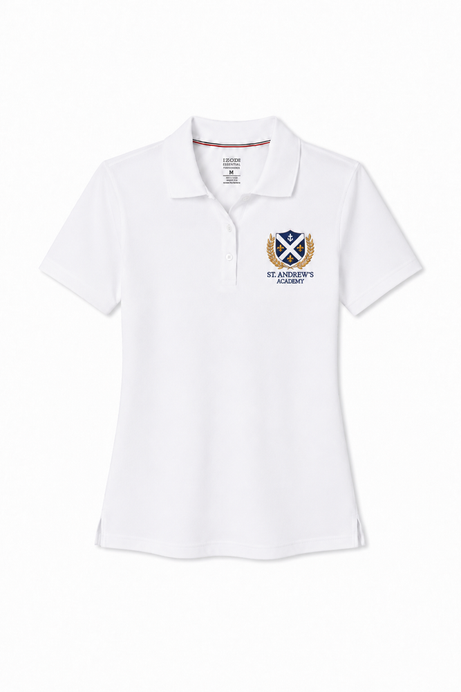 Embroidered Shirt, Saint Andrew Academy, Girls White