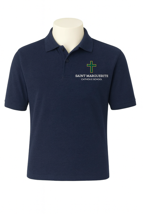 Polo, Unisex S/S Pique Saint Marguerite Catholic School Embroidered