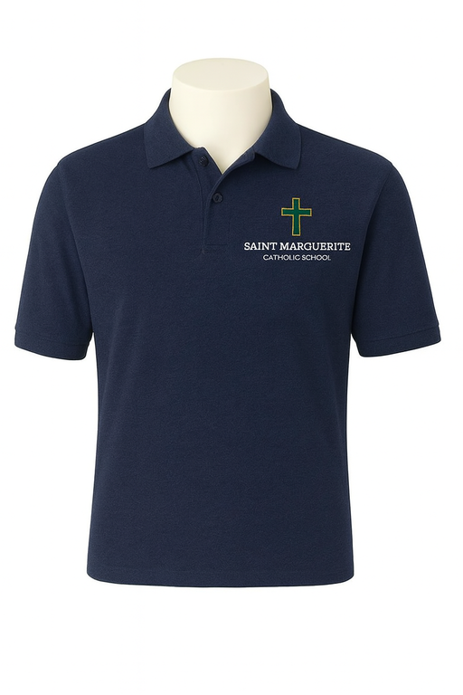 Polo, Unisex S/S Pique Saint Marguerite Catholic School Embroidered