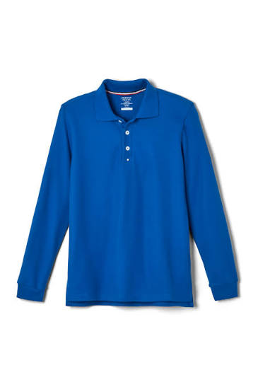 Royal Blue, Boys Pique Polo, L/S