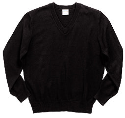 Sweater, Boy's Pull Over V-Neck Navy/Black/Red/Burgundy/Grey