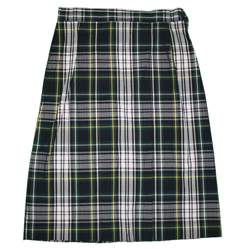 Skirt Plaid #35 Kick Pleat Mid-Calf Length