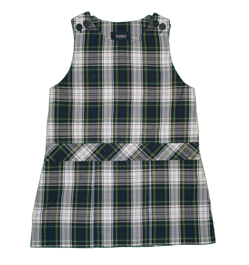 Jumper Plaid #80 Round Neck Kick Pleat With Buttons on Shoulders only
