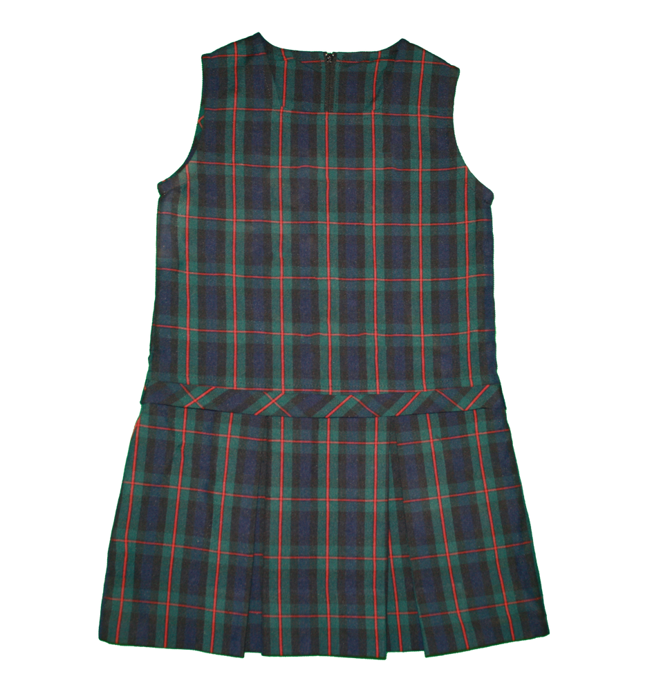 Jumper Plaid #88B Square Neck Kick Pleat With Front Buttons