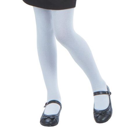 Socks, Girls Tights Fleece Lined White Navy