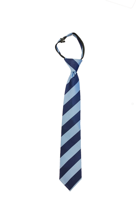 Tie, Blue/Navy Striped College