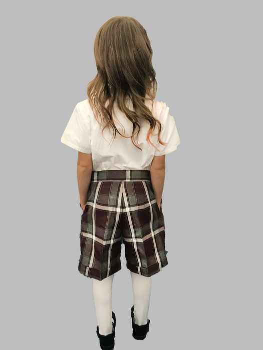 Shorts, Plaid #91 (Washington) Pleated Dressy