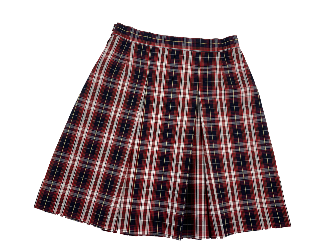 Skirt Plaid #500, Kick Pleat Skirt