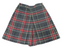 Short Plaid #63, Pleated Shorts With Stretchy Waist