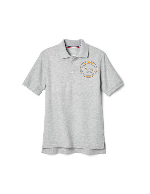 Polo Youth Unisex Beehive Logo S/S Black and Grey 6-12th grade Youth Size