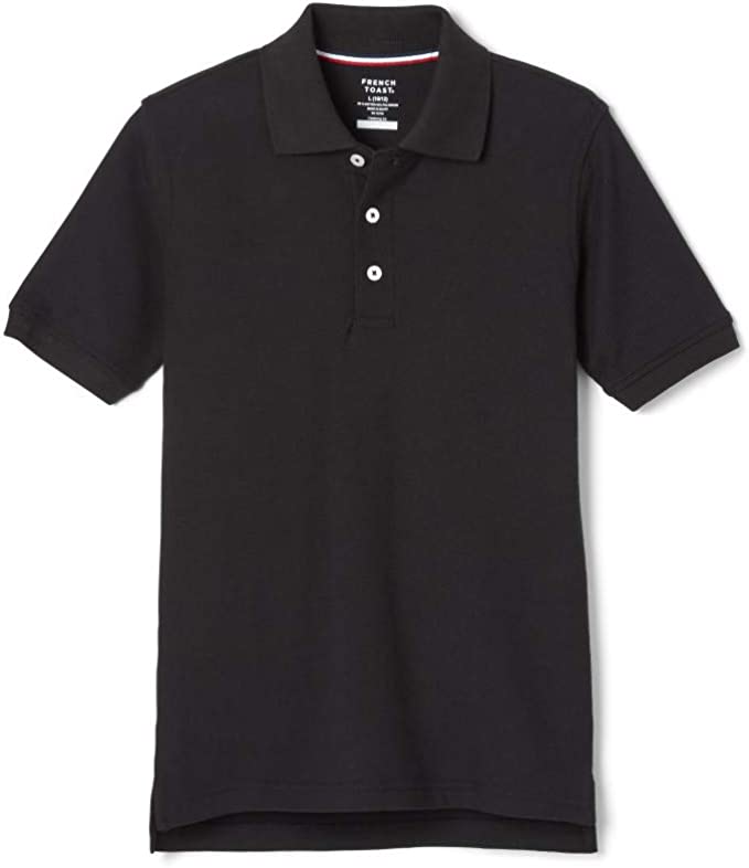 Polo, Young Mens Black S/S