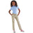 Pants, Girls Flat Front Slim Sizes 4S - 14S, Khaki and Navy