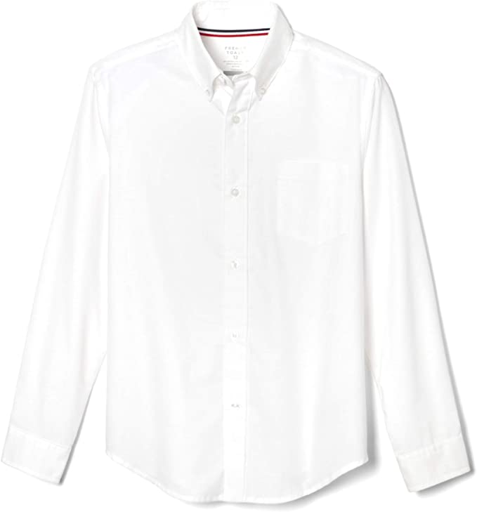 French Toast Boys' Long Sleeve Oxford Shirt - White 12 French Toast Boys' Long Sleeve Oxford Shirt - White 12