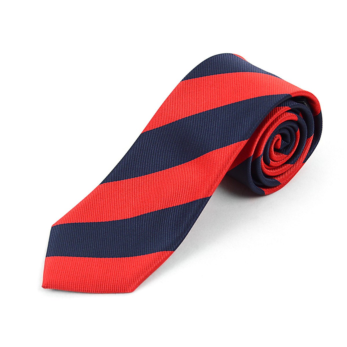Tie, ZipUp Red/Navy
